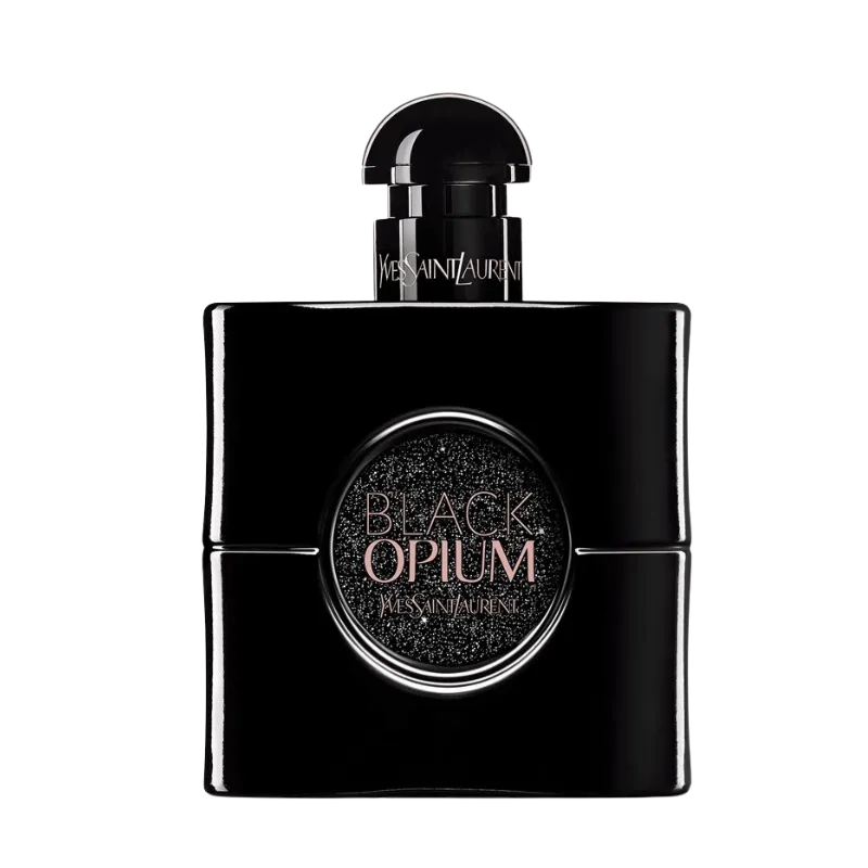 بلک اوپیوم – ایو سن لوران Black Opium سیلونور silvenor (2) تصویر بطری بلک اوپیوم زنانه از برند ایو سن لورن، مشکی و درخشان، نمایانگر جذابیت شبانه و رایحهای اعتیادآور